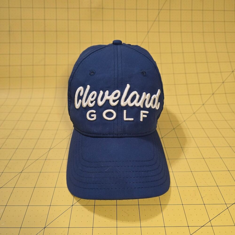 Cleveland Golf Navy Blue Adjustable Baseball Hat Cap Embroidered Logo Polyester